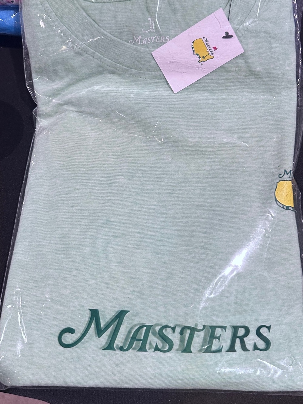Masters 2026 Mint Green  Short Sleeve Tee with Yellow Logo Accent XL NWT